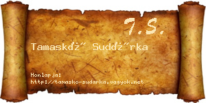 Tamaskó Sudárka névjegykártya